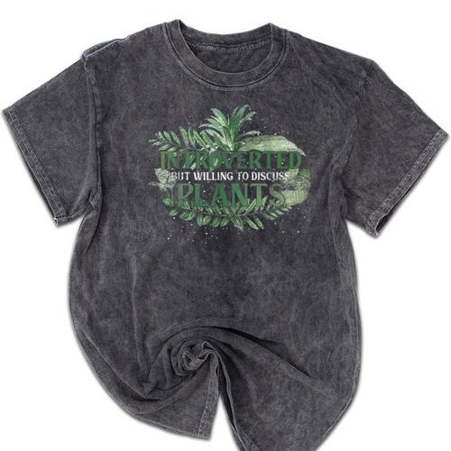 Introvert GardenerPlants Mineral Wash Tshirts - Raresse