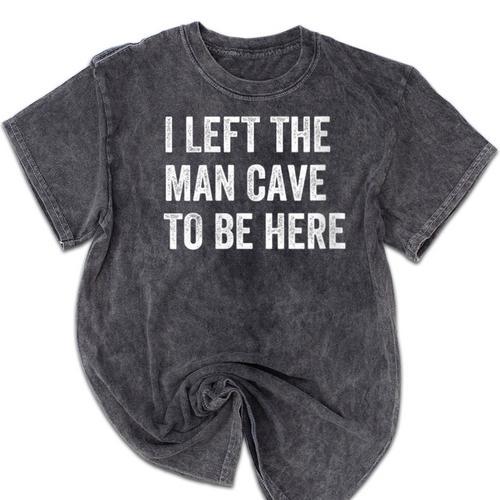 Introvert Man Cave For Shy People Mineral Wash Tshirts - Raresse
