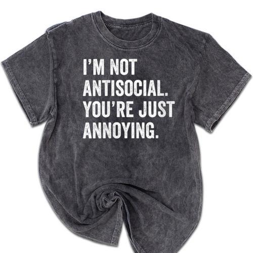 Introvert Quote Snarky Mineral Wash Tshirts - Raresse