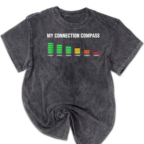 Introvert Tired Battery Mineral Wash Tshirts - Raresse