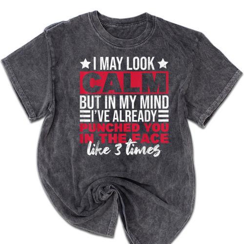 Introverts I May Look Calm But In My Head Mineral Wash Tshirts - Raresse
