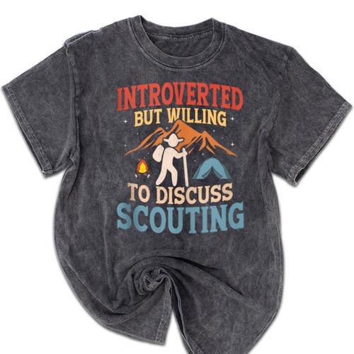 Introvert's Scouting Passion Mineral Wash Tshirts - Raresse