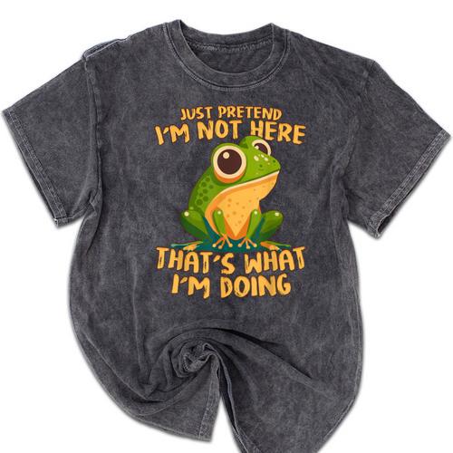 Introverts Thats What Im Doing Just Pretends Mineral Wash Tshirts - Raresse