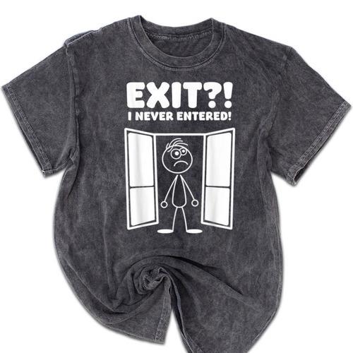 Irony Sarcasm Introvert Dry Humor Comic Cartoon Geek Nerd Mineral Wash Tshirts - Raresse