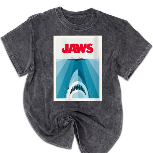 Jaws 2025 Classic Movie Nostalgia Mineral Wash Tshirts - Figerry