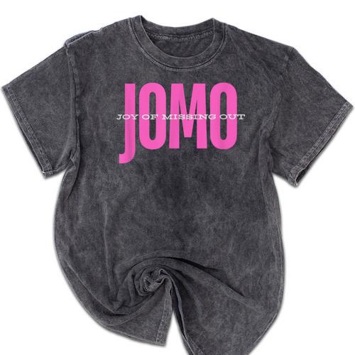 JOMO Joy Of Missing Out For The Introvert Mineral Wash Tshirts - Raresse