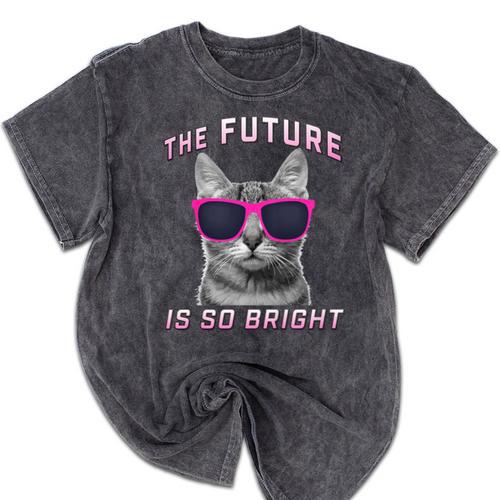 Kids Cool Future Is Bright Kids Graduation Or Birthday Mineral Wash Tshirts - Best Gift Smart