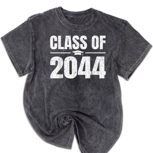 Kindergarten Class Of 2044 Grow With Me Kinder Graduation Mineral Wash Tshirts - Best Gift Smart