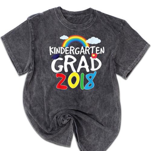 Kindergarten Graduation 2018 Last Day Of School Mineral Wash Tshirts - Best Gift Smart