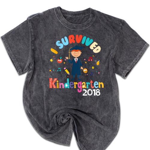 Kindergarten Graduation 2018 T Shirt Graduate Mineral Wash Tshirts - Best Gift Smart