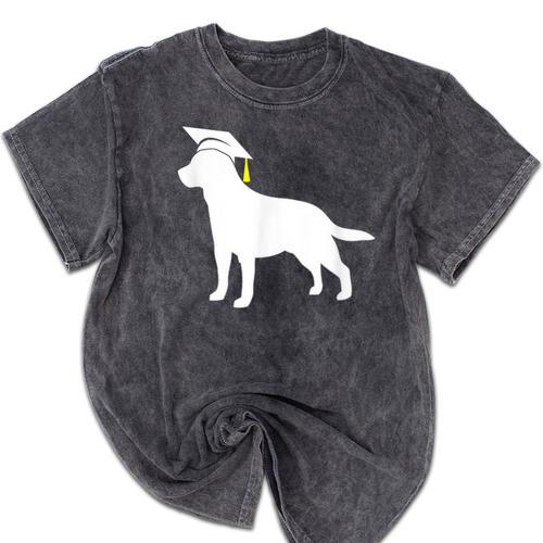 Labrador Retriever Graduation Dog Graduate For Men Women Kids Mineral Wash Tshirts - Best Gift Smart