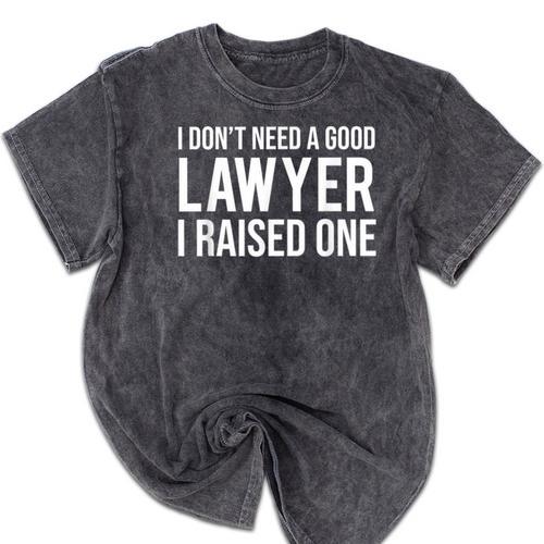 Lawyer Parents Father Mother T-Shirt Law School Graduation Mineral Wash Tshirts - Best Gift Smart