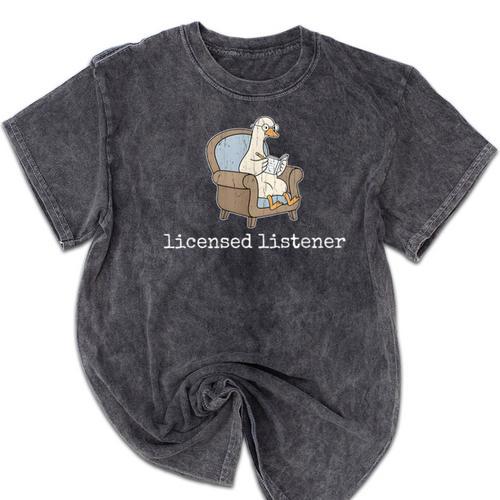 Licensed Listener Goose School Graduation Mineral Wash Tshirts - Best Gift Smart