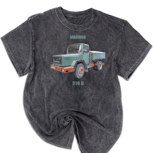 Magirus Deutz 310D Corner Cover Truck Vintage Car Nostalgia Mineral Wash Tshirts - Figerry