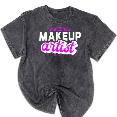 Makeup Artist Beauty Cosmetologist Graduation T-Shirt Mineral Wash Tshirts - Best Gift Smart