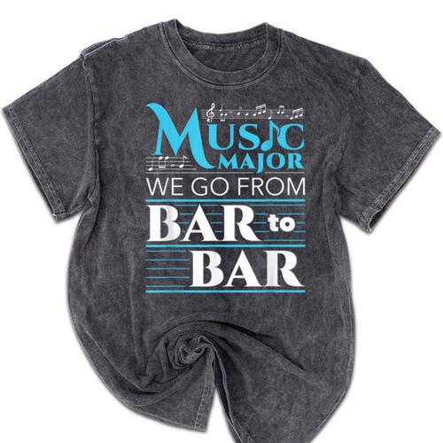 Music Major Student Pun Graduation Mineral Wash Tshirts - Best Gift Smart