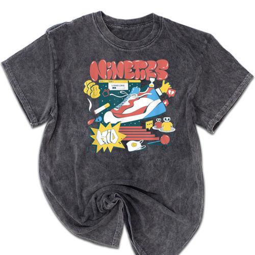 Nostalgia Gen X 90s Nineties Things Mineral Wash Tshirts - Figerry