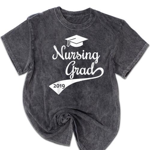 Nursing Graduate Grad 2019 Nurses Graduation Mineral Wash Tshirts - Best Gift Smart