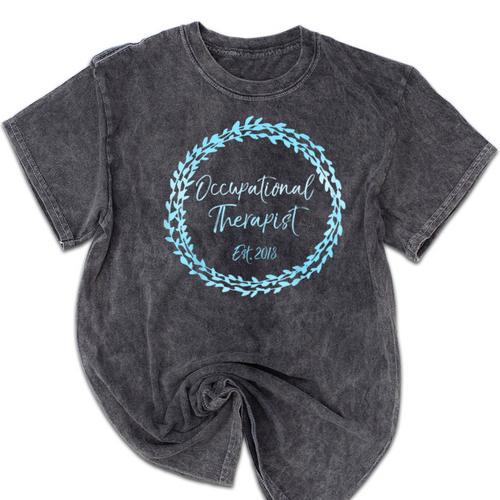 Occupational Therapy Grad School Graduation Therapist Mineral Wash Tshirts - Best Gift Smart