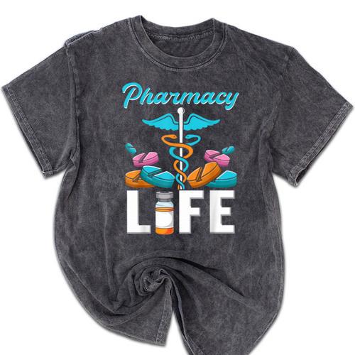 Pharmacy Life Pharmacist Chemist Student PharmD Graduation Mineral Wash Tshirts - Best Gift Smart
