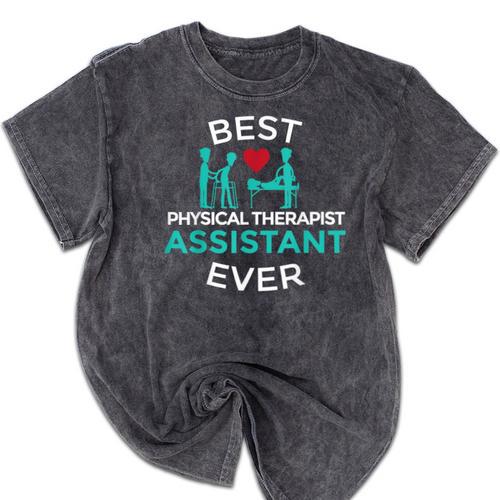 Physical Therapist Therapy Assistant PTA Graduation Mineral Wash Tshirts - Best Gift Smart
