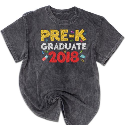 Pre-K Graduate Grad 2018 Graduation Shirt Mineral Wash Tshirts - Best Gift Smart