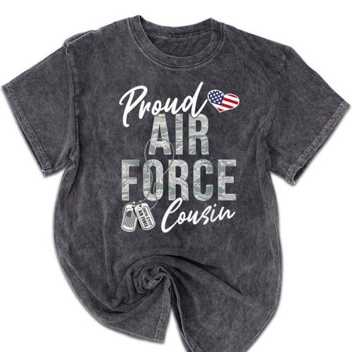 Proud Air Force Cousin US Air Force Graduation Cousin Tee Mineral Wash Tshirts - Best Gift Smart