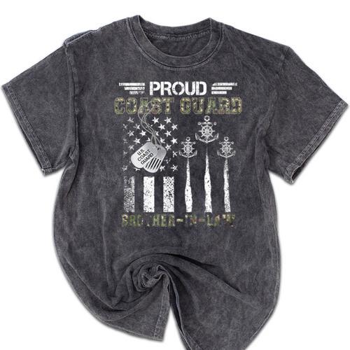 Proud Coast Guard Brother-In-Law US Coast Guard Graduation Mineral Wash Tshirts - Best Gift Smart