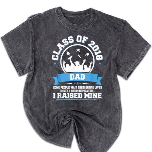 Proud Dad Of A Class Of 2018 Graduate TShirt Graduation Mineral Wash Tshirts - Best Gift Smart