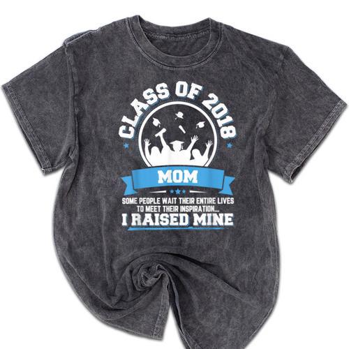 Proud Mom Of A Class Of 2018 Graduate TShirt Graduation Mineral Wash Tshirts - Best Gift Smart