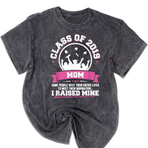 Proud Mom Of A Class Of 2019 Graduate TShirt Graduation Mineral Wash Tshirts - Best Gift Smart