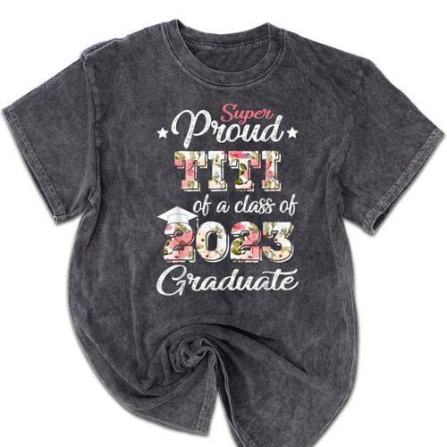 Proud Titi Of a 2023 Graduate Class Of 2023 Graduation Mineral Wash Tshirts - Best Gift Smart