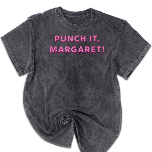 Punch It Margaret Vintage Retro 1980's Nostalgia Mineral Wash Tshirts - Figerry