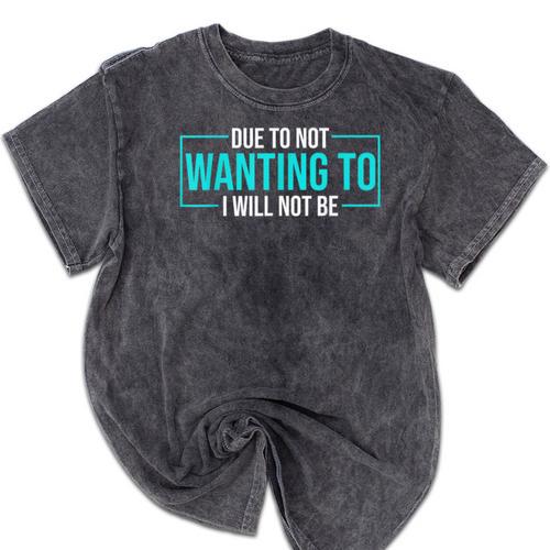 Reluctant Introvert Anti-Social Indifferent Due To Not Wanting To I Will Not Be Mineral Wash Tshirts - Raresse