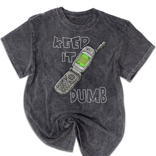 Retro Dumb Flip Phone Vintage 90s Y2K Tech Nostalgia Mineral Wash Tshirts - Figerry