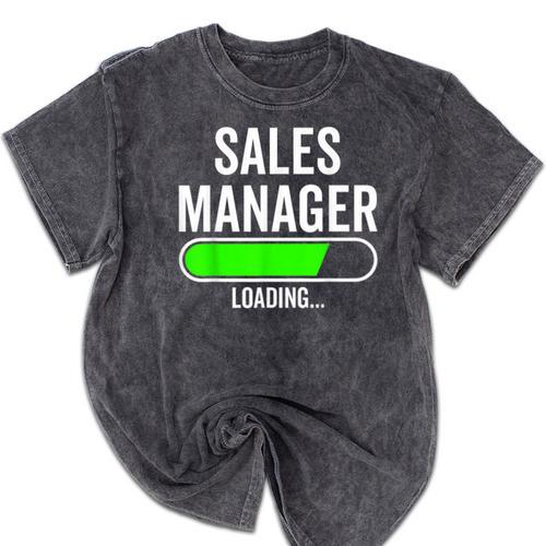 Sales Manager Loading Graduation Graduate New Job Mineral Wash Tshirts - Best Gift Smart