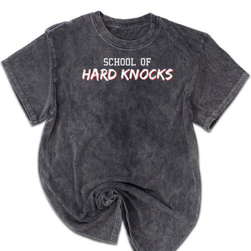 School Hard Knocks Humor Life Graduation Meme Joke Mineral Wash Tshirts - Best Gift Smart