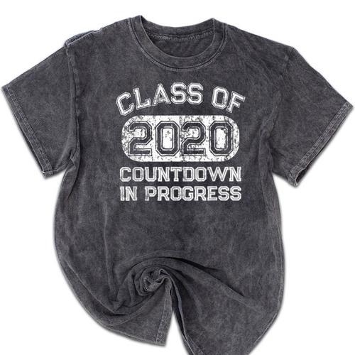 Senior 2020 Countdown To Graduation T-Shirt Mineral Wash Tshirts - Best Gift Smart
