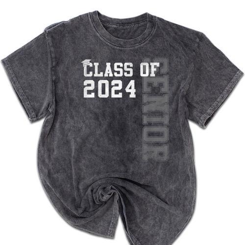 Senior 2024 Class Of 2024 Seniors Graduation 2024 Graduate Mineral Wash Tshirts - Best Gift Smart