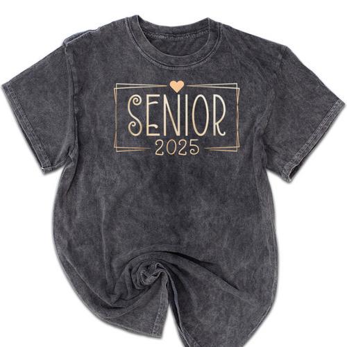 Senior 2025 Graduation Class Of 2025 Mineral Wash Tshirts - Best Gift Smart