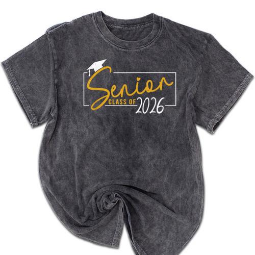 Senior 2026 Class Of 2026 Seniors Graduation School Senior Mineral Wash Tshirts - Best Gift Smart