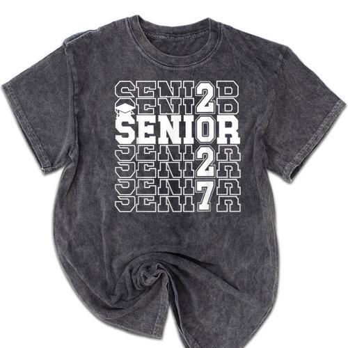 Senior 2027 Class Of 2027 Graduation Senior Grad 2027 Mineral Wash Tshirts - Best Gift Smart