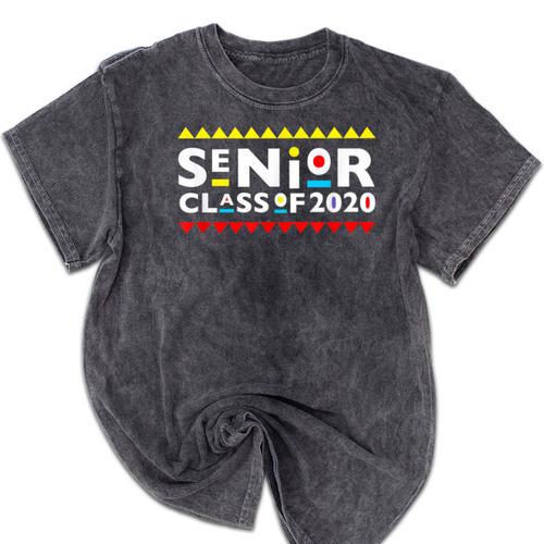 Senior Class Of 2020 90s TV Graduation For Grad Mineral Wash Tshirts - Best Gift Smart