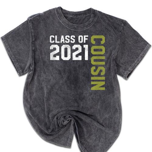 Senior Class Of 2021 Cousin Graduation Mineral Wash Tshirts - Best Gift Smart