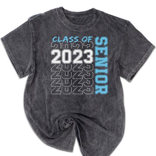 Senior Graduation Class Of 2023 Cute Senior 2023 Mineral Wash Tshirts - Best Gift Smart