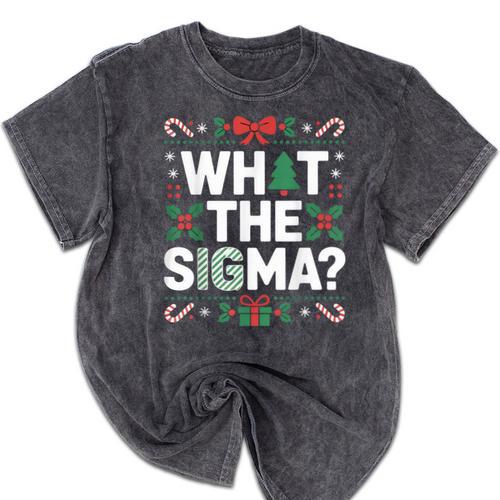 What The Sigma Christmas Party Outfit For Introverts Mineral Wash Tshirts - Raresse
