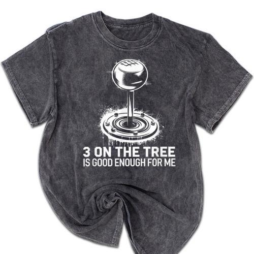 Stick Shift Nostalgia Column Shift Line Mineral Wash Tshirts - Figerry