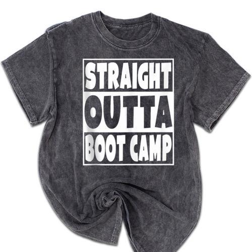 Straight Outta Boot Camp Military Basic Training Graduation Mineral Wash Tshirts - Best Gift Smart
