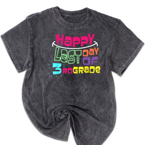Sweet Happy Last Day Of 3rd Grade Kids Graduation T Mineral Wash Tshirts - Best Gift Smart