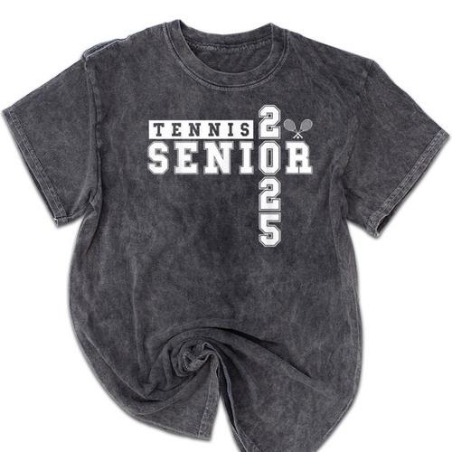 Tennis Senior Night Tennis Senior 2025 Graduation 3 Mineral Wash Tshirts - Best Gift Smart